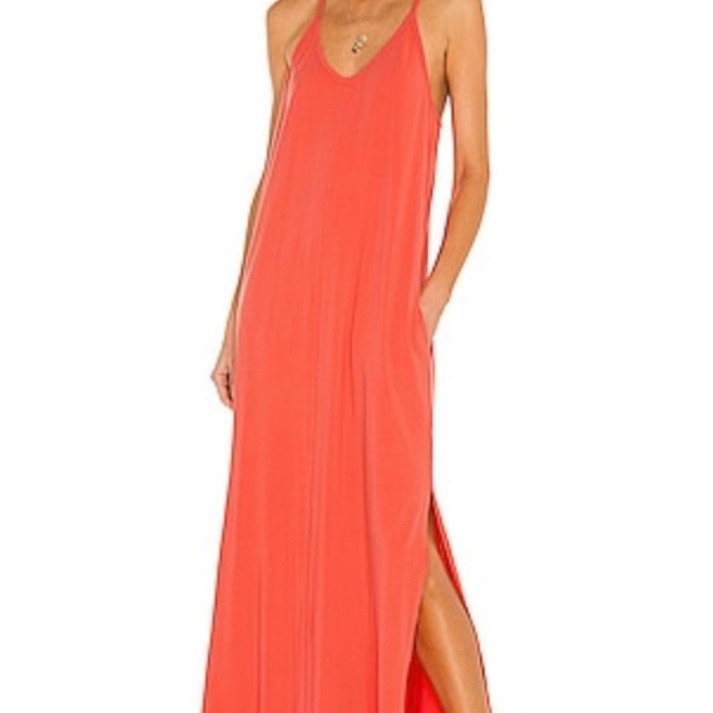 Bobi Women's Bright Coral Maxi Dress
